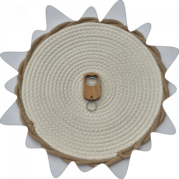 Porte-clé décapsuleur bois